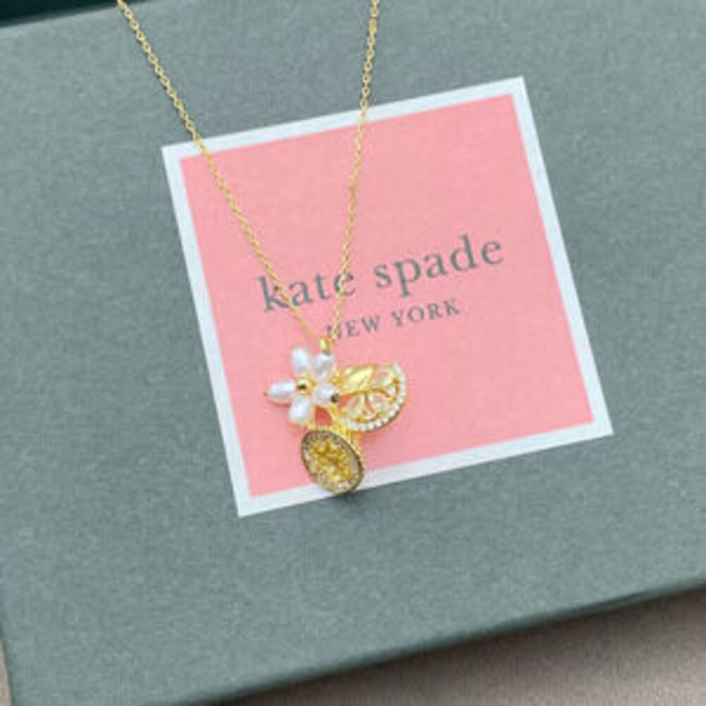 kate spade Pearl Zircon Orange Blossom Necklace